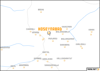 map of Ḩoseynābād