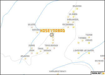 map of Ḩoseynābād