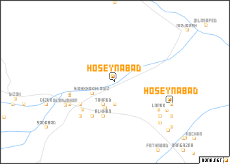 map of Ḩoseynābād