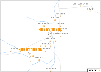 map of Ḩoseynābād