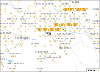 map of Ḩoseynābad