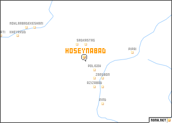 map of Ḩoseynābād