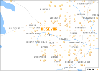 map of Ḩoseynā
