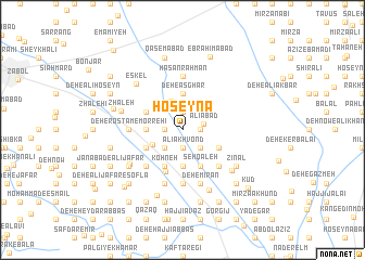 map of Ḩoseynā