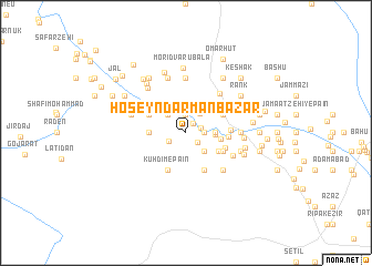 map of Ḩoseyn Darmān Bāzār