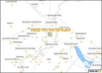 map of Ḩoseynīyeh-ye Fajer