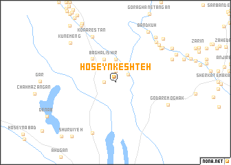 map of Ḩoseyn Keshteh