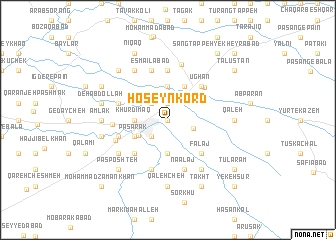 map of Ḩoseyn Kord