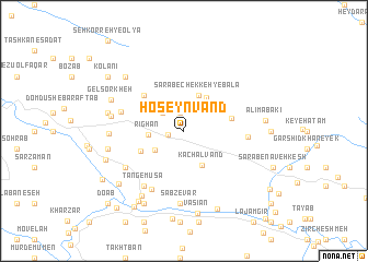 map of Ḩoseynvand