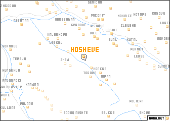 map of Hoshevë