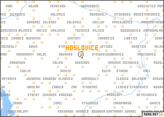 map of Hoslovice