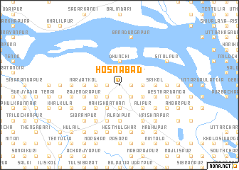 map of Hosnābād