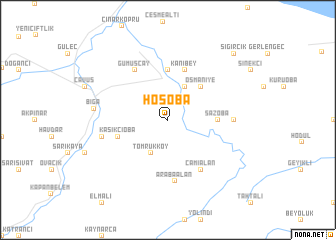 map of Hoşoba