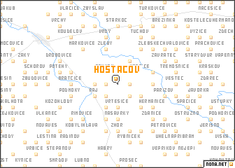 map of Hostačov