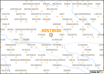 map of Hostákov