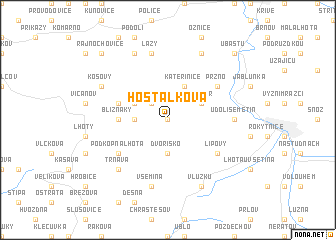 map of Hošťálková