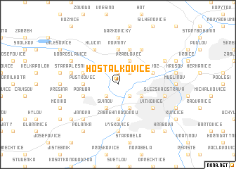 map of Hošťálkovice