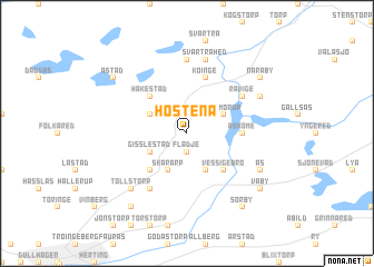 map of Höstena