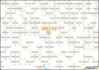 map of Hoštice