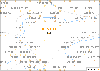 map of Hostice
