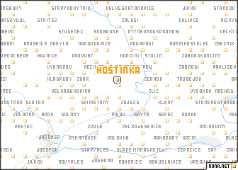 map of Hostinka