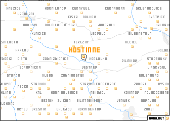 map of Hostinné