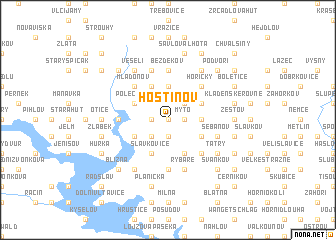 map of Hostínov