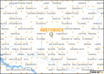 map of Hostkovice