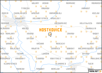 map of Hostkovice