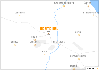 map of Hostomelʼ