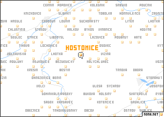 map of Hostomice