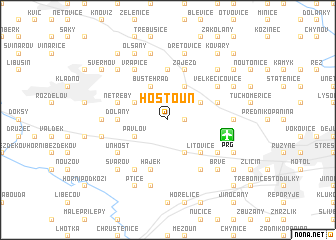 map of Hostouň