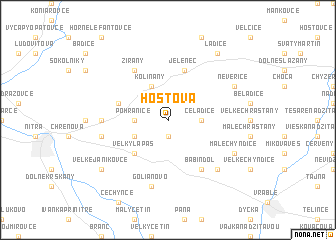 map of Hosťová