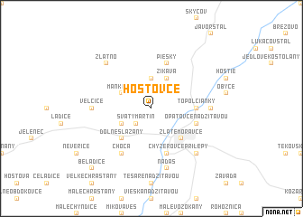 map of Hosťovce