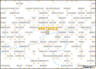 map of Hostovice