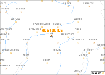 map of Hostovice