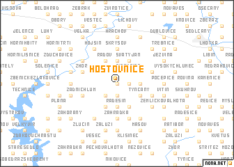 map of Hostovnice