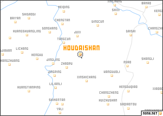 map of Houdaishan