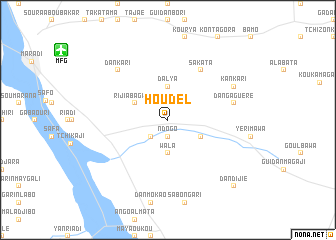 map of Houdel