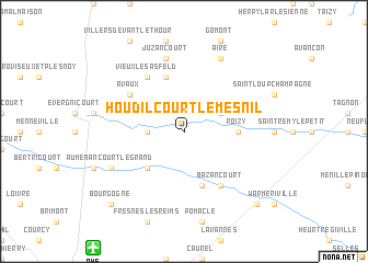 map of Houdilcourt-le-Mesnil