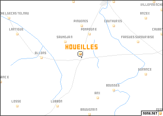 map of Houeillès