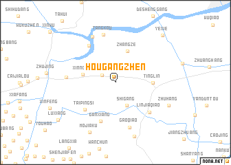 map of Hougangzhen