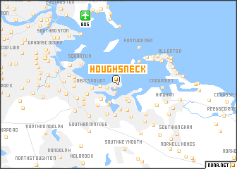 map of Houghs Neck