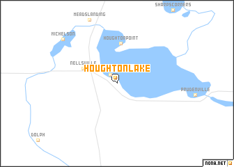 map of Houghton Lake