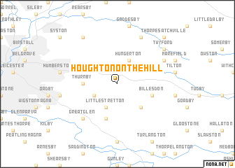 map of Houghton on the Hill