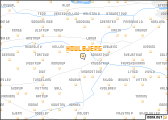 map of Houlbjerg