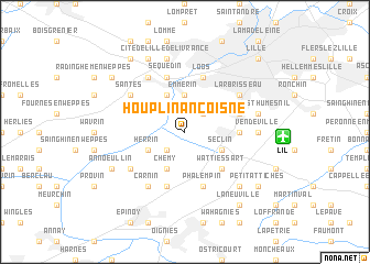 map of Houplin-Ancoisne