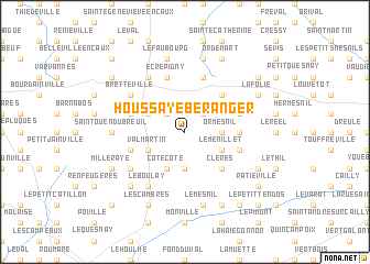 map of Houssaye-Béranger