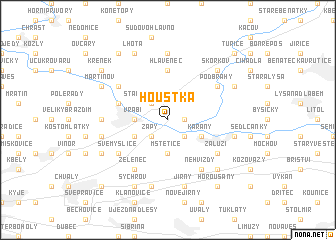 map of Houštʼka