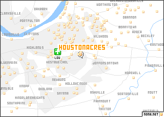 map of Houston Acres